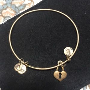Gold Heart Lock Alex and Ani Bracelet